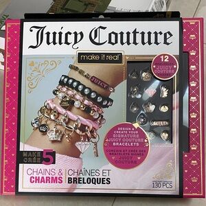 New /Box Juicy Couture 130 Piece Chains & Charms Kit Create Signature Bracelets